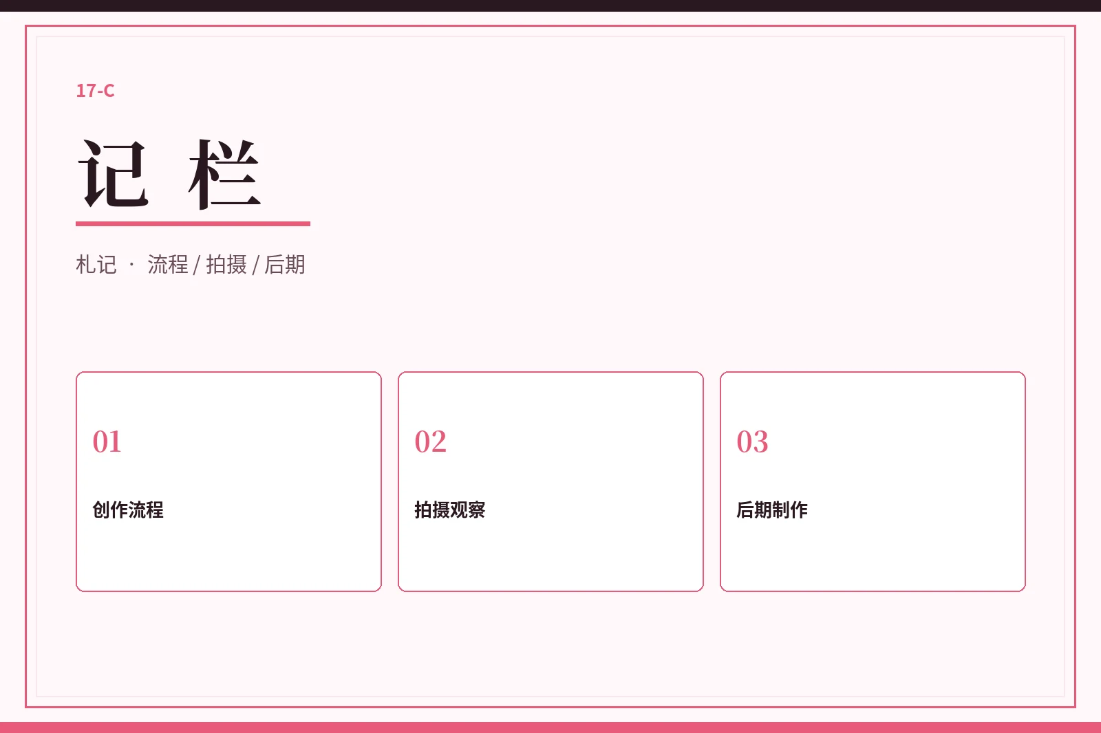 17C记栏创作手记视觉